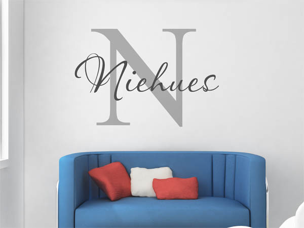 Wandtattoo Niehues Nachname