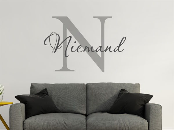 Wandtattoo Niemand Nachname