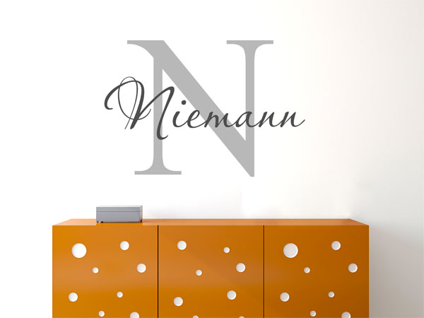 Wandtattoo Niemann Nachname