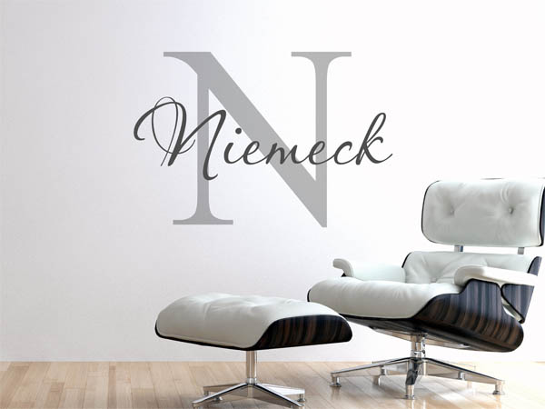 Wandtattoo Niemeck Nachname