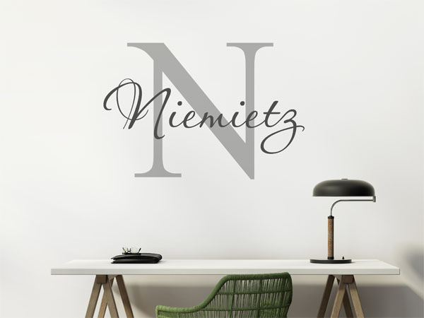 Wandtattoo Niemietz Nachname