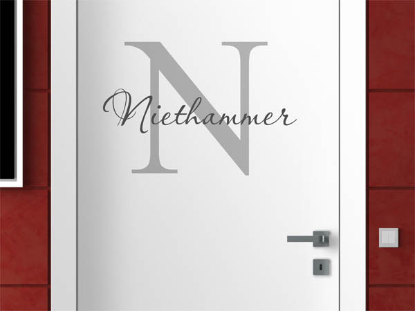 Wandtattoo Niethammer Nachname