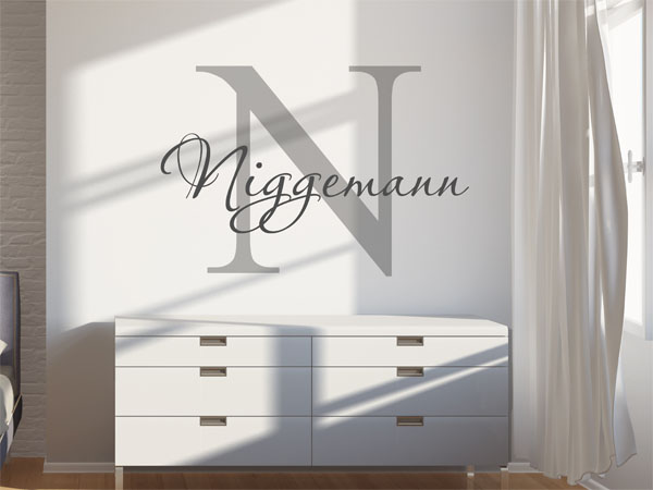 Wandtattoo Niggemann Nachname