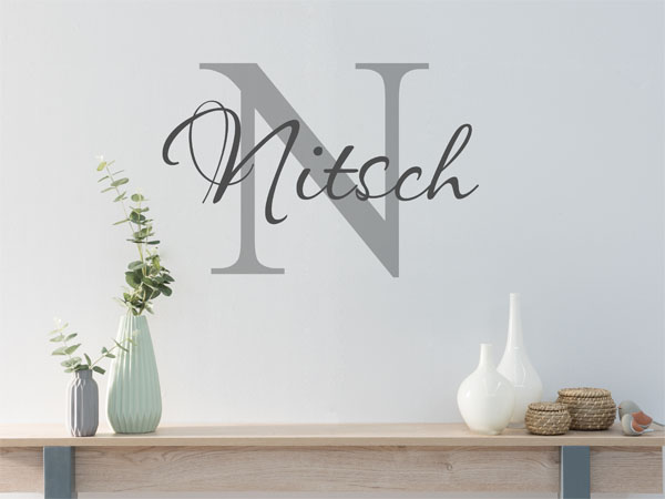 Wandtattoo Nitsch Nachname