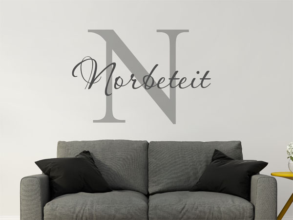 Wandtattoo Norbeteit Nachname