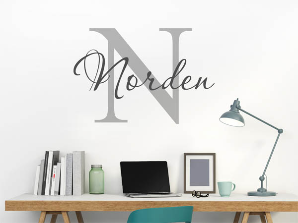 Wandtattoo Norden Nachname