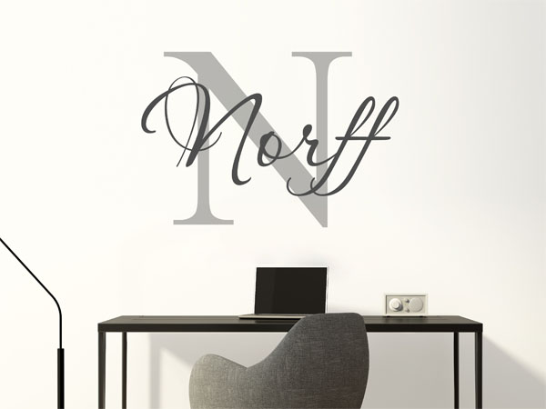 Wandtattoo Norff Nachname