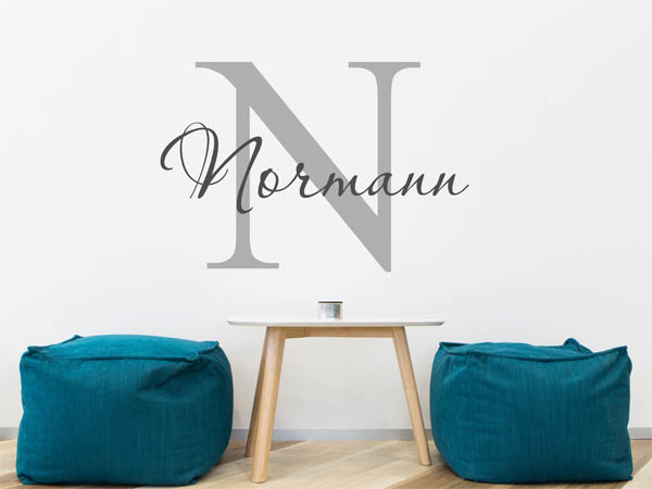 Wandtattoo Normann Nachname