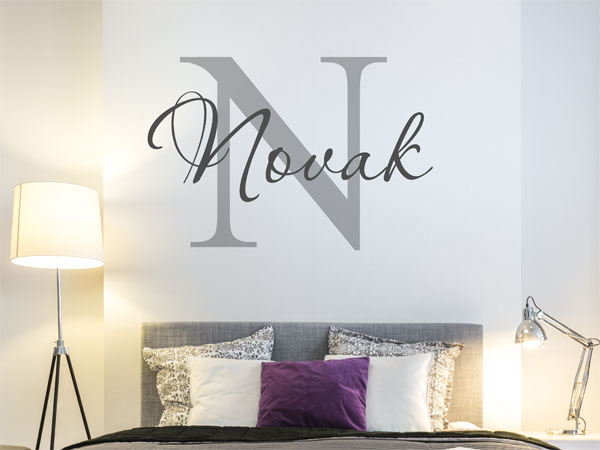 Wandtattoo Novak Nachname