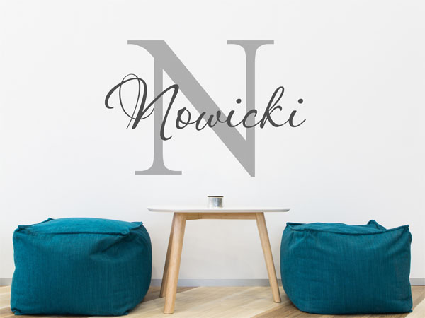 Wandtattoo Nowicki Nachname