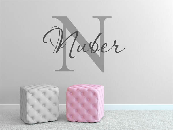 Wandtattoo Nuber Nachname