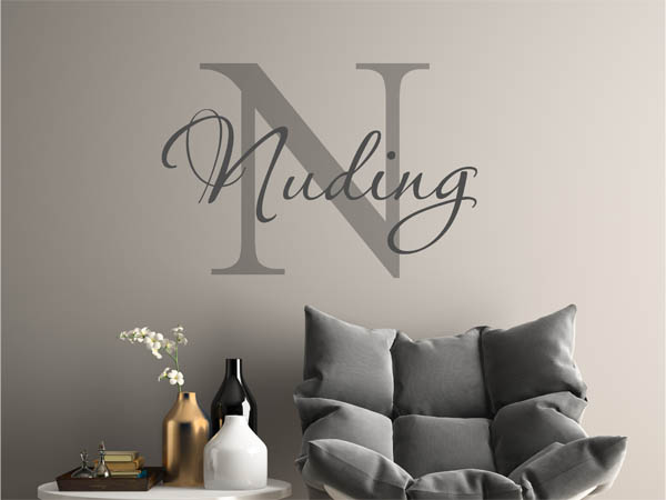 Wandtattoo Nuding Nachname