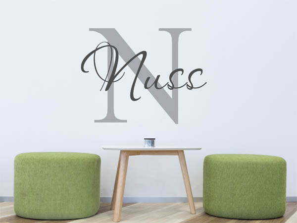 Wandtattoo Nuss Nachname