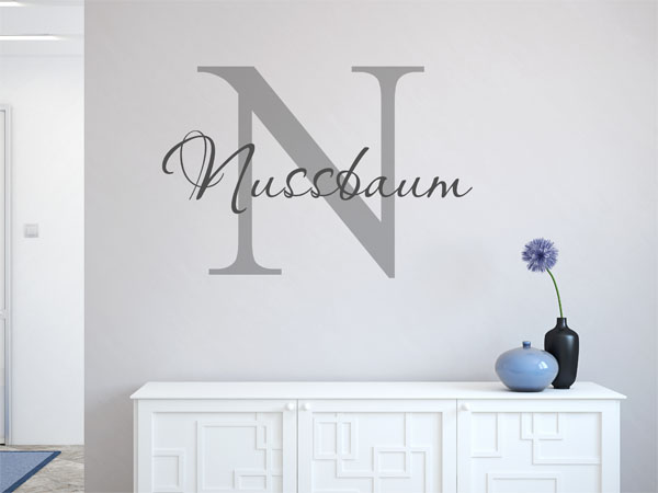 Wandtattoo Nussbaum Nachname
