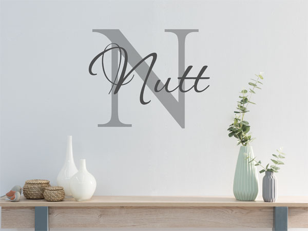 Wandtattoo Nutt Nachname