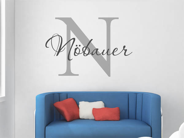 Wandtattoo Nöbauer Nachname