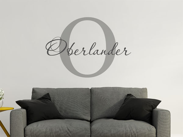 Wandtattoo Oberlander Nachname