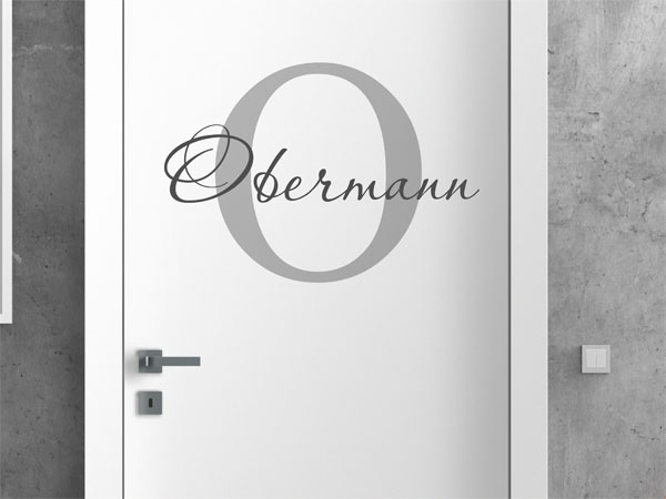 Wandtattoo Obermann Nachname
