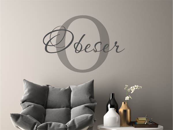 Wandtattoo Obeser Nachname