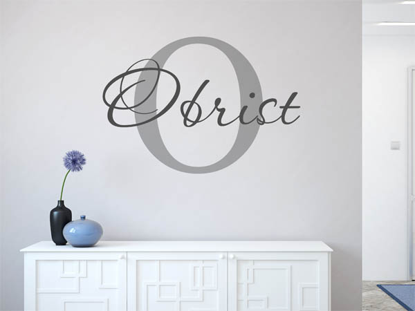 Wandtattoo Obrist Nachname