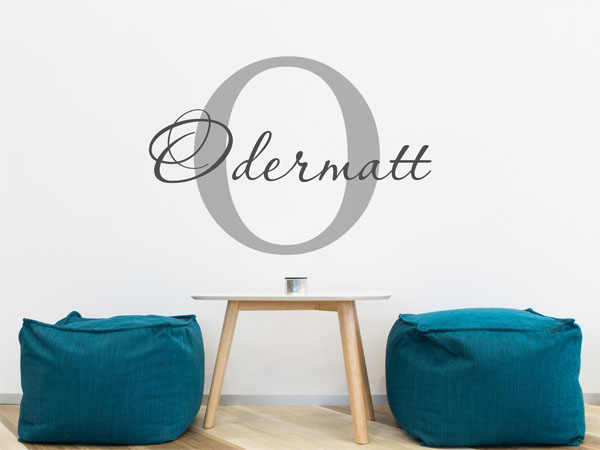 Wandtattoo Odermatt Nachname