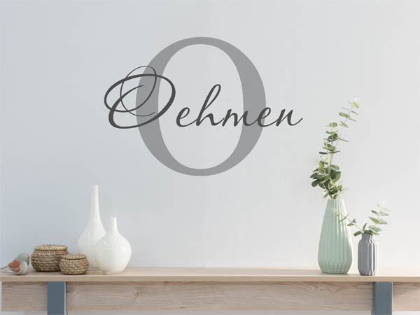 Wandtattoo Oehmen Nachname