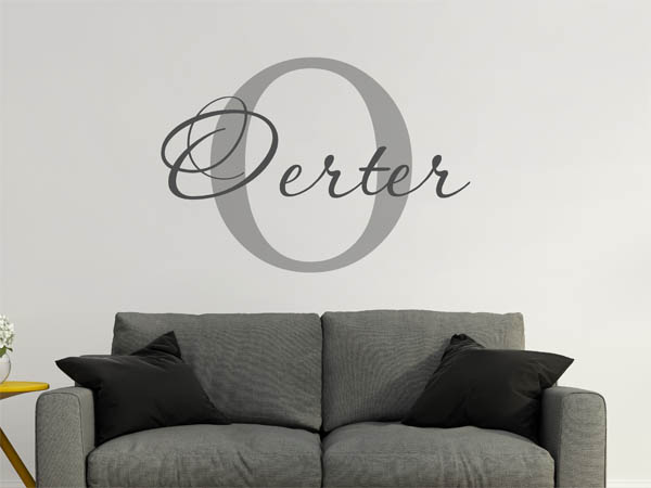 Wandtattoo Oerter Nachname