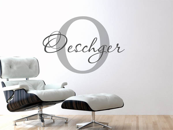 Wandtattoo Oeschger Nachname