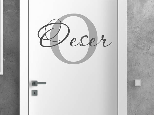 Wandtattoo Oeser Nachname