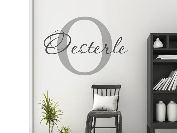 Wandtattoo Oesterle Nachname