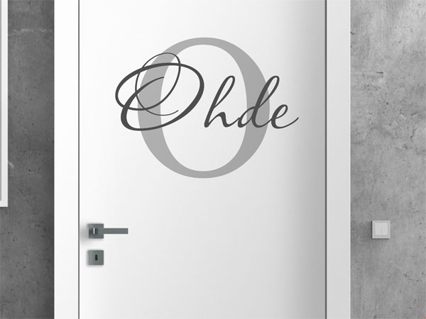 Wandtattoo Ohde Nachname