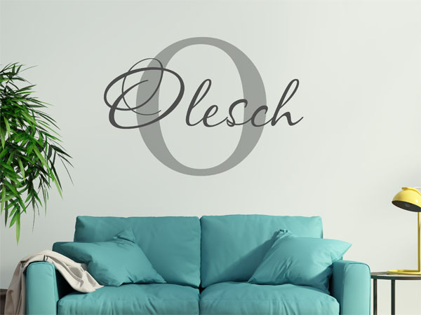 Wandtattoo Olesch Nachname