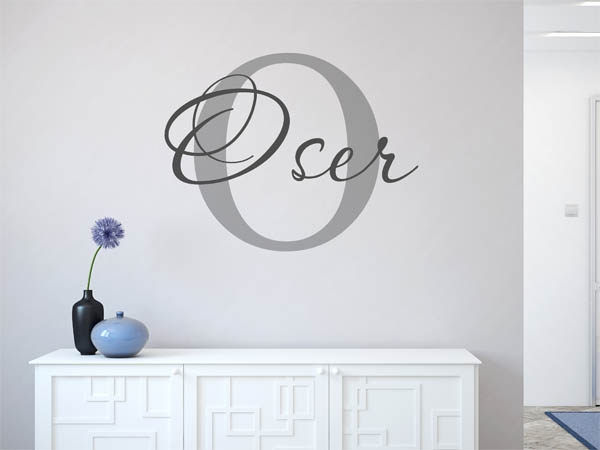 Wandtattoo Oser Nachname