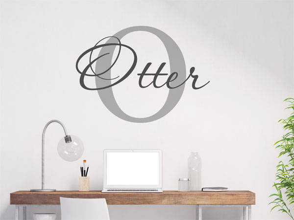 Wandtattoo Otter Nachname