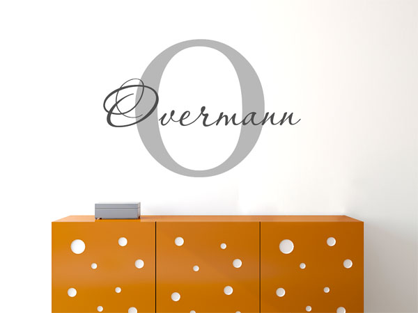Wandtattoo Overmann Nachname