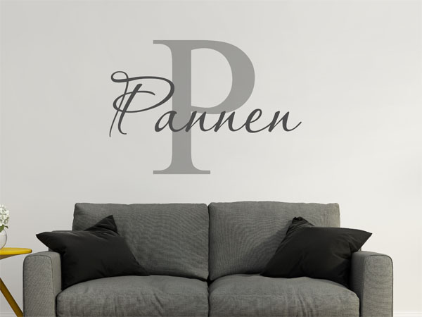 Wandtattoo Pannen Nachname