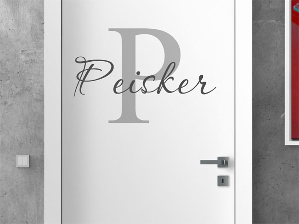 Wandtattoo Peisker Nachname