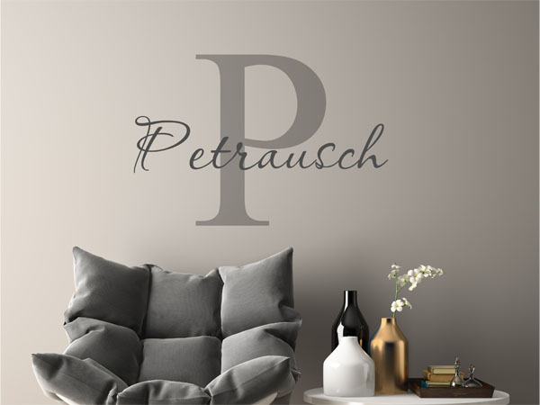 Wandtattoo Petrausch Nachname