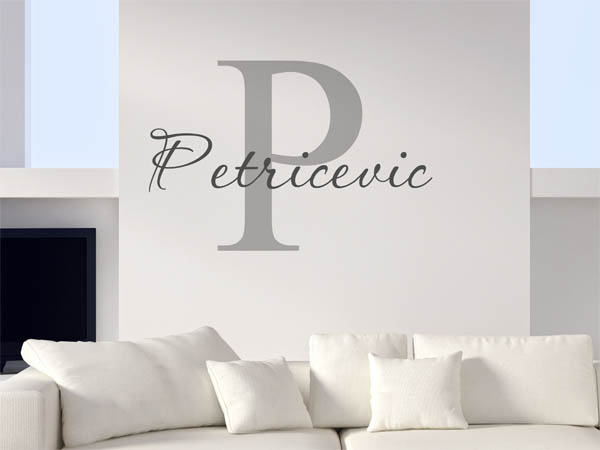 Wandtattoo Petricevic Nachname
