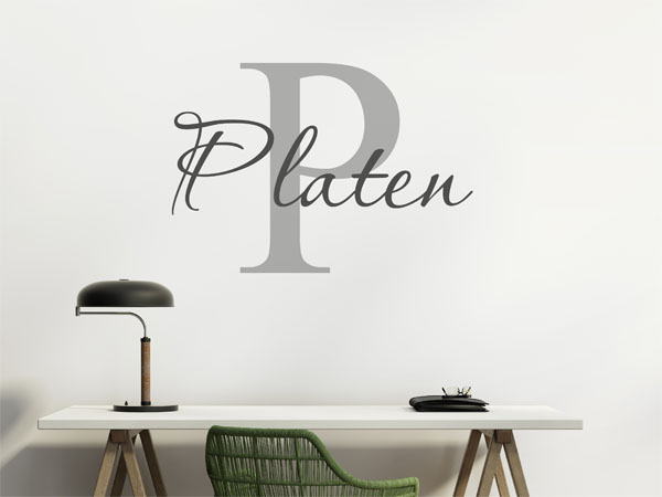 Wandtattoo Platen Nachname