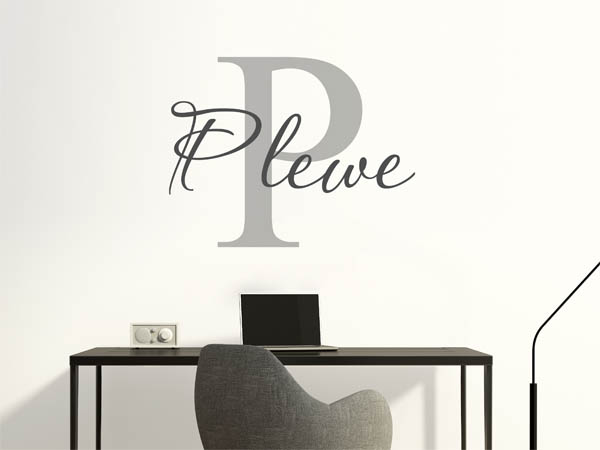Wandtattoo Plewe Nachname