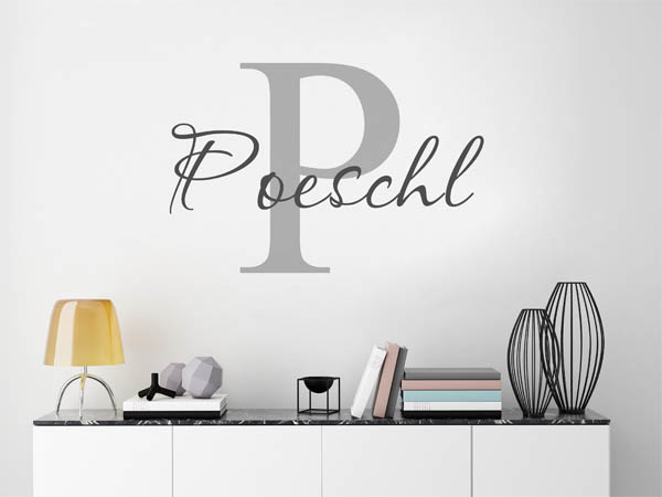 Wandtattoo Poeschl Nachname
