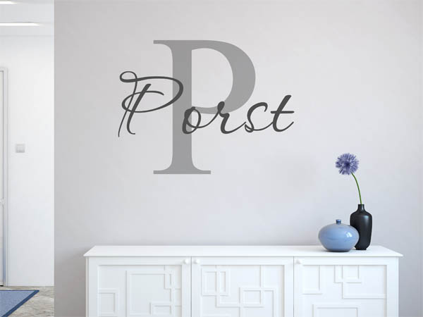 Wandtattoo Porst Nachname