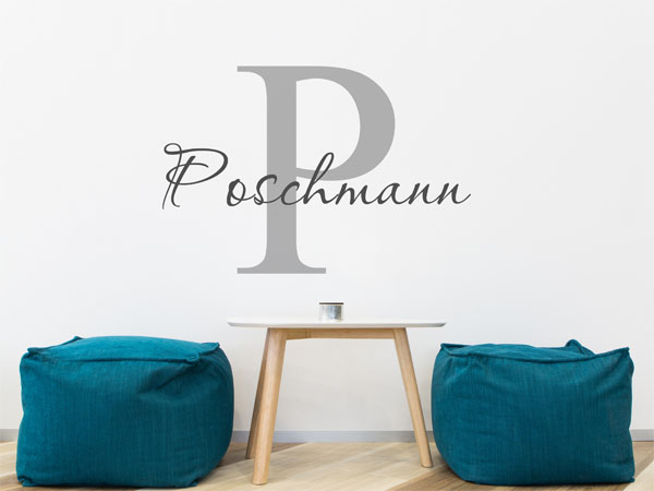 Wandtattoo Poschmann Nachname