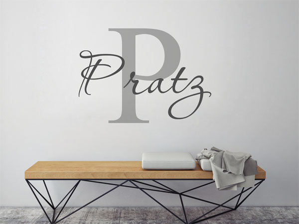 Wandtattoo Pratz Nachname