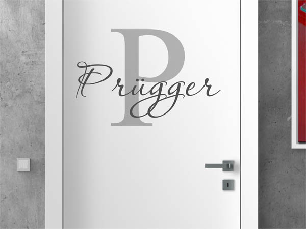 Wandtattoo Prügger Nachname