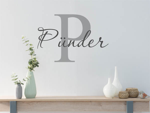 Wandtattoo Pünder Nachname