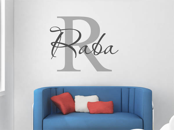 Wandtattoo Raba Nachname