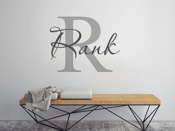 Wandtattoo Rank Nachname