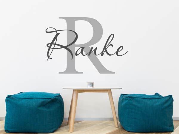 Wandtattoo Ranke Nachname
